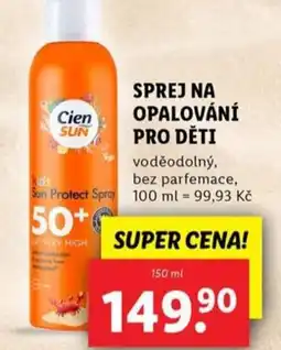Lidl Cien SUN Sprej na opalování pro děti nabídka