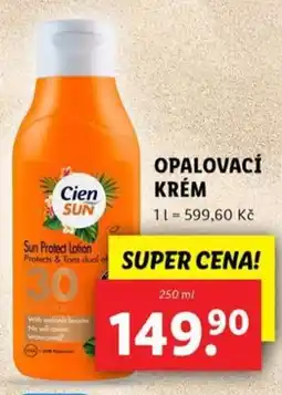 Lidl Cien SUN Opalovací krém nabídka