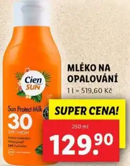 Lidl Cien SUN Mléko na opalování nabídka