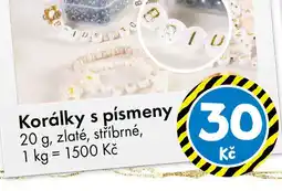 Korálky s písmeny
