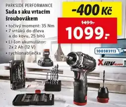 Lidl PARKSIDE PERFORMANCE Sada s aku vrtacím šroubovákem nabídka