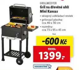 Lidl GRILLMEISTER Gril na dřevěné uhlí Mini Kansas nabídka
