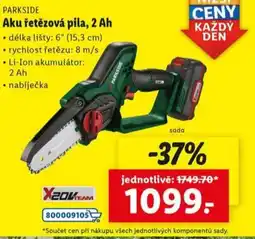 Lidl PARKSIDE Aku řetězová pila, 2 Ah nabídka