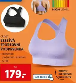Lidl CRIVIT Bezešvá sportovní podprsenka nabídka