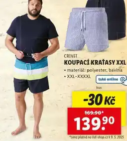 Lidl CRIVIT Koupací kraťasy xxl nabídka