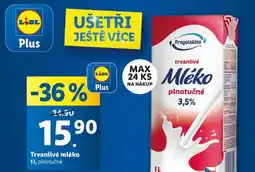 Lidl Trvanlivé mléko 3,5% nabídka