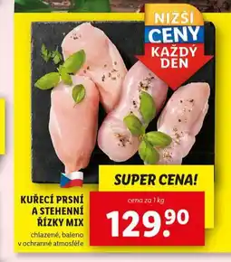Lidl Kuřecí prsní a stehenní řízky mix nabídka