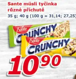 ESO MARKET Sante müsli tyčinka nabídka