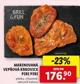 Lidl Marinovaná vepřová krkovice piri piri nabídka