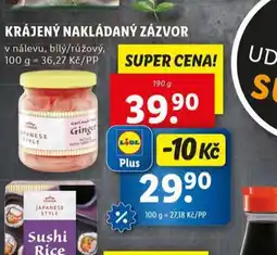 Lidl Krájený nakládaný zázvor nabídka