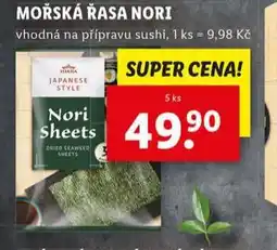 Lidl Mořská řasa nori nabídka