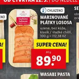 Lidl Marinované plátky lososa nabídka