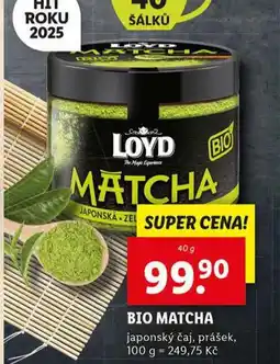 Lidl Bio matcha nabídka