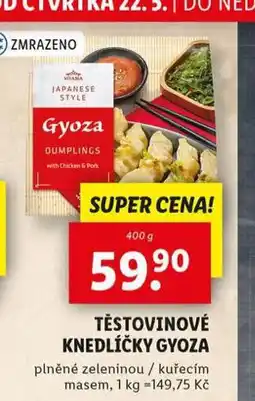 Lidl Těstovinové knedlíčky gyoza nabídka