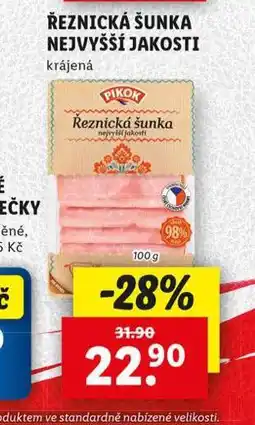 Lidl Řeznická šunka nabídka