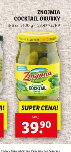 Lidl Znojmia cocktail okurky nabídka