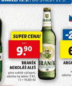 Lidl Pivo braník mikoláš aleš nabídka
