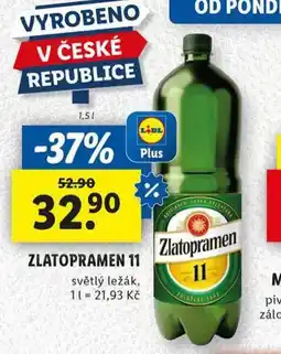 Lidl Pivo zlatopramen 11 nabídka