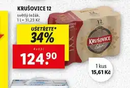 Lidl Pivo krušovice 12 královský ležák nabídka