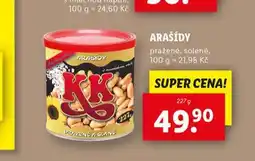 Lidl Arašídy pražené, solené nabídka