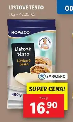 Lidl Listové těsto nabídka