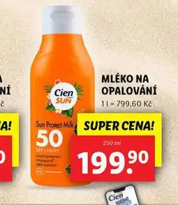 Lidl Cien mléko na opalování nabídka