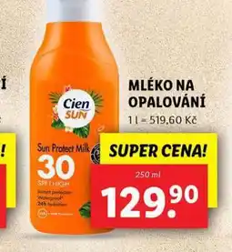 Lidl Cien mléko na opalování nabídka
