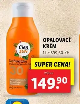Lidl Cien opalovací krém nabídka