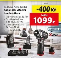 Lidl Sada s aku vrtacím šroubovákem nabídka