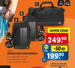 Lidl Sportovní taška / batoh nabídka