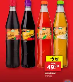 Lidl Ovocný sirup nabídka