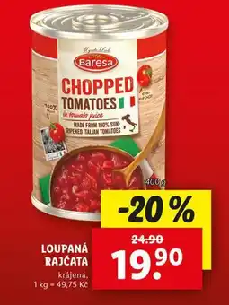 Lidl Loupaná rajčata nabídka