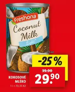 Lidl Kokosové mléko nabídka