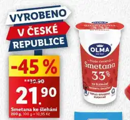 Lidl Smetana ke šlehání nabídka