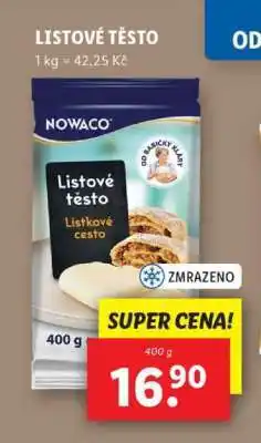 Lidl NOWACO LISTOVÉ TĚSTO nabídka