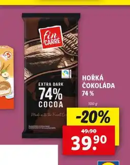 Lidl Hořká čokoláda 74% nabídka