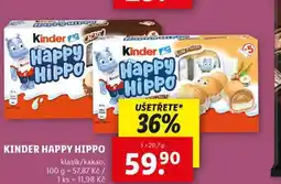 Lidl Kinder happy hippo nabídka