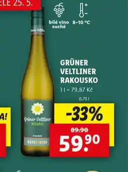 Lidl Grüner veltliner rakousko nabídka