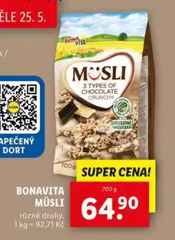 Lidl Bonavita müsli nabídka