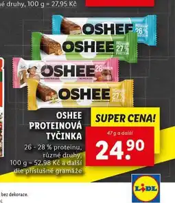 Lidl Oshee proteinová tyčinka nabídka