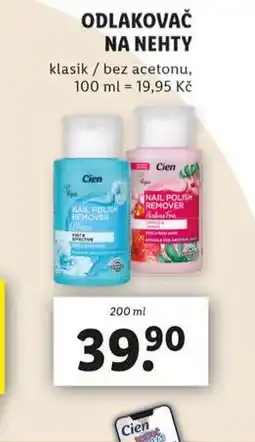 Lidl Cien odlakovač na nehty nabídka