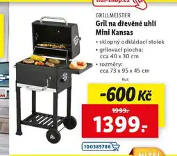 Lidl Gril na dřevěné uhlí mini kansas nabídka