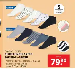 Lidl Nízké ponožky s bio bavlnou nabídka