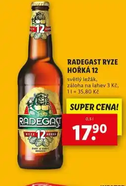 Lidl Pivo radegast ryze hořká 12 nabídka
