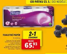 Lidl Floralys toaletní papír nabídka