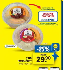 Lidl Trio pomazánky nabídka