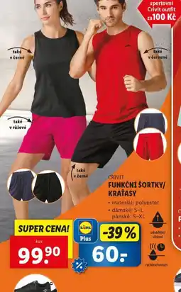 Lidl Pánské funkční kraťasy nabídka