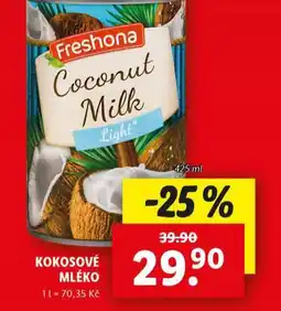 Lidl Kokosové mléko nabídka