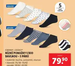 Lidl Nízké ponožky s bio bavlnou nabídka