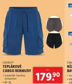 Lidl Teplákové cargo bermudy nabídka